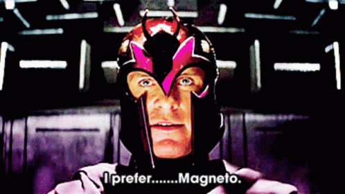 Man In Superhero Suit Says Magneto GIF