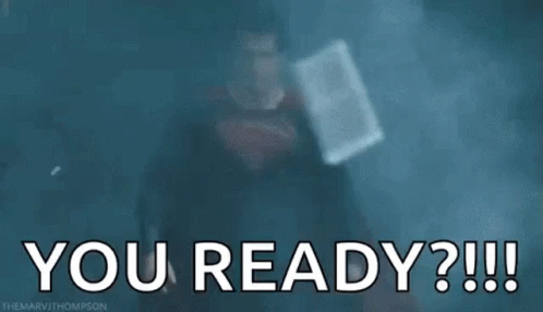 Man in Superman Costume Saying You Ready