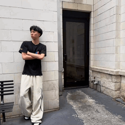Man In T-Shirt Saying A GIF