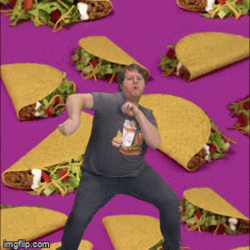 Man in Taco Shirt Dancing