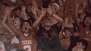 Man in Texas Jersey Cheering in Crowd