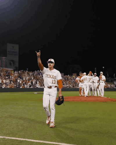 Man in Texas Jersey Walking on Field