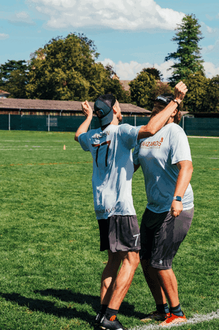 Man In Texas Shirt Throws Frisbee GIF