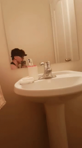 Man In The Bathroom GIF