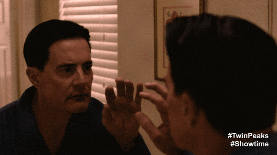 Man In The Mirror Dale Cooper Twin Peaks GIF