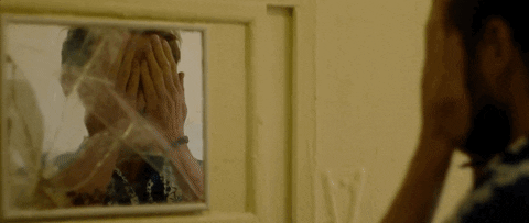 Man In The Mirror Eyes Closed GIF