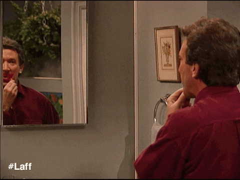 Man In The Mirror Home Improvement Tim Taylor GIF