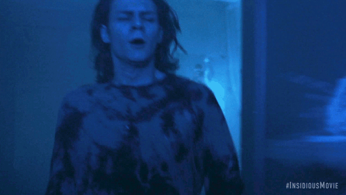 Man In Tie Dye Shirt Dark Room #Insidiousmovie GIF