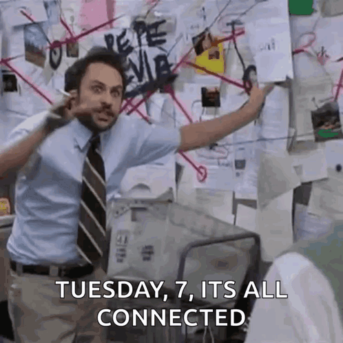 Man in Tie Pointing at Tuesday 7 Bulletin