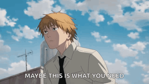 Man In Tie Says Maybe This Is What You Need Blue Sky GIF