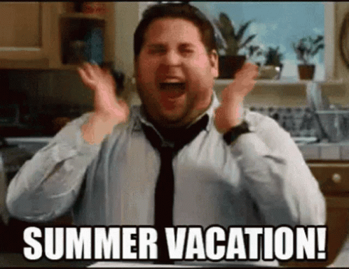 Man in Tie Screaming Summer Vacation