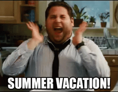 Man in Tie Screaming With Hands Up Summer Vacation