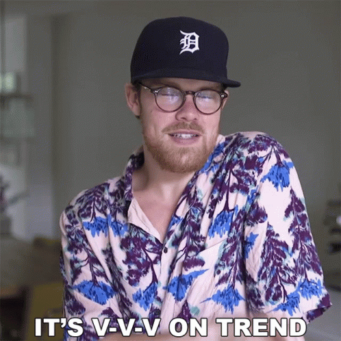 Man In Tigers Hat And Glasses Saying It's V-V-V On Trend GIF
