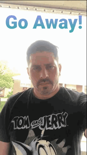 Man In Tom And Jerry T-Shirt GIF