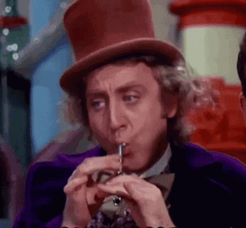 Man In Top Hat And Purple Suit Blowing Whistle GIF