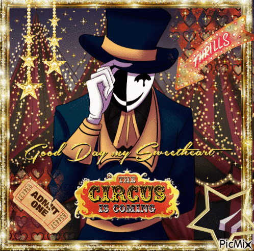 Man in Top Hat Says The Circus Is Coming