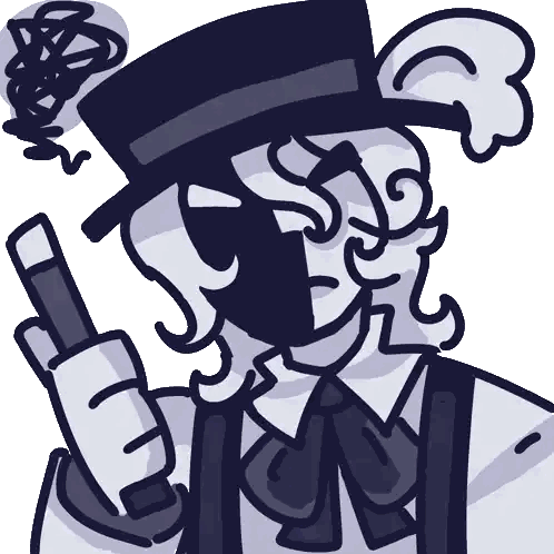 Man in Top Hat Smoking