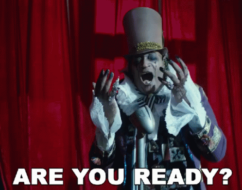 Man In Top Hat With Microphone Saying Are You Ready GIF