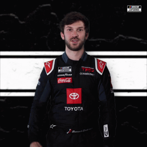 Man in Toyota Racing Suit