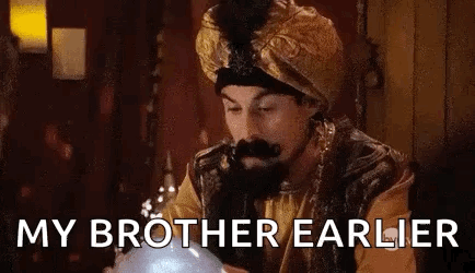 Man in Turban Looking at Crystal Ball
