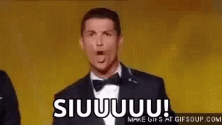 Man In Tuxedo And Bow Tie Surprised Siuuuuuuu GIF