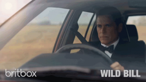 Man In Tuxedo Driving Car GIF