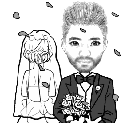 Man in Tuxedo Holding Flowers