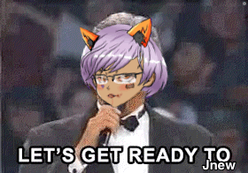 Man In Tuxedo Holding Microphone Says Let's Get Ready To Jnew GIF