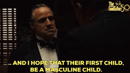 Man In Tuxedo Saying Hope For Masculine Child GIF
