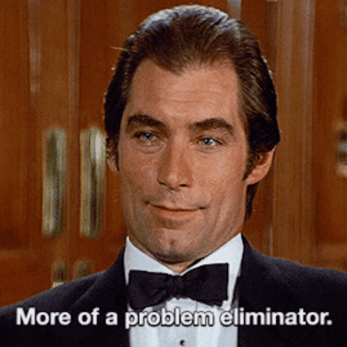 Man In Tuxedo Saying More Of A Problem Eliminator GIF
