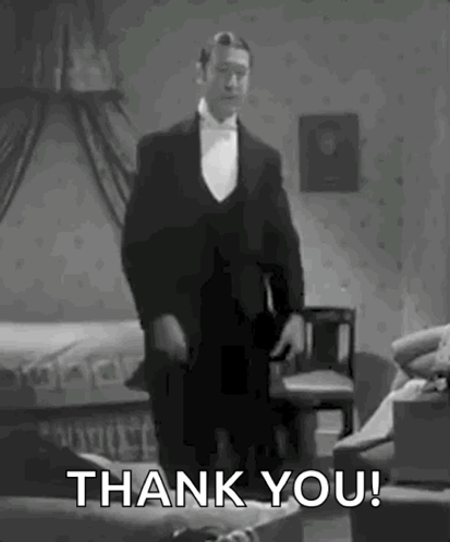 Man in Tuxedo Saying Thank You