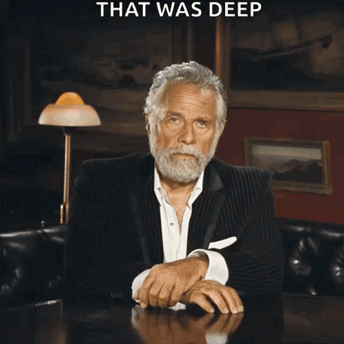 Man In Tuxedo Saying That Was Deep GIF