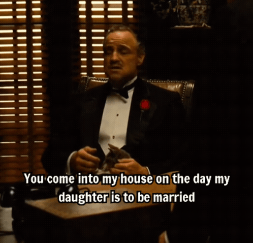 Man in Tuxedo Says You Come Into My House