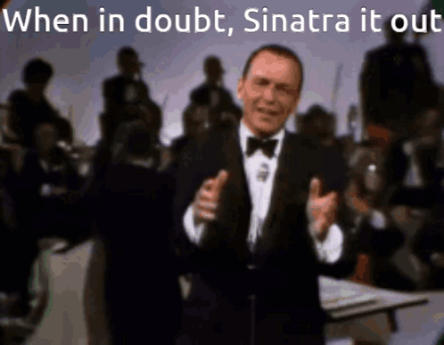 Man in Tuxedo Singing Sinatra