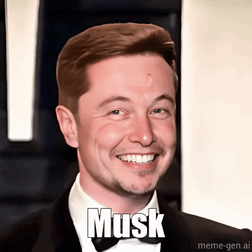 Man in Tuxedo Smiling Saying Musk