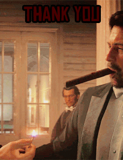Man in Tuxedo Smoking Cigar Thank You
