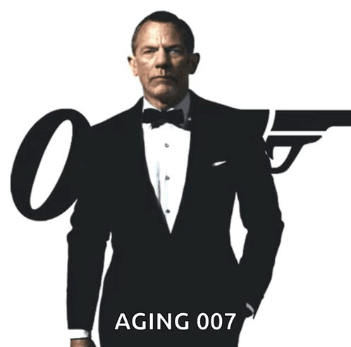 Man In Tuxedo With Large Number 007 GIF