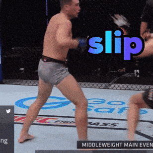 Man In Underwear Boxing Ring Slip GIF