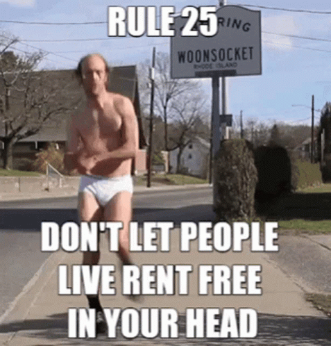 Man In Underwear Running Past Woonsocket Sign GIF
