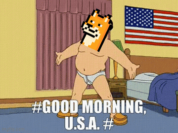 Man in Underwear Says Good Morning USA