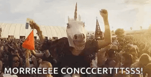 Man In Unicorn Mask Dancing GIF
