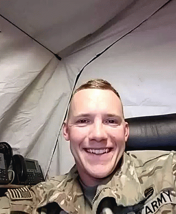 Man in US Army Uniform Smiling