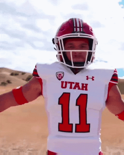 Man in Utah Football Jersey Number 11