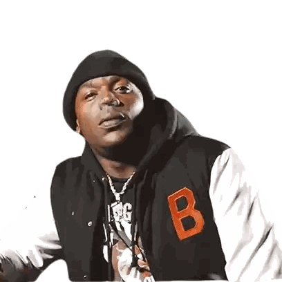 Man in Varsity Jacket With Letter B Smoking Cigarette