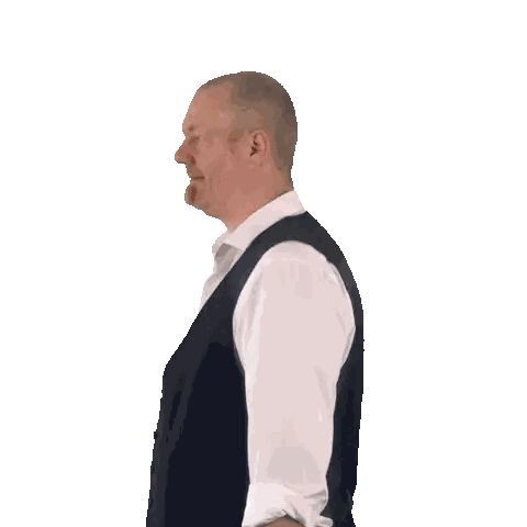 Man in Vest and White Shirt Giving Thumbs Up