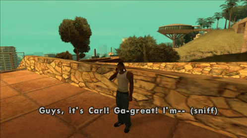 Man in Video Game Saying Carl