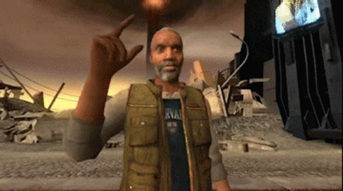 Man In Video Game Wearing Nirvana Shirt GIF