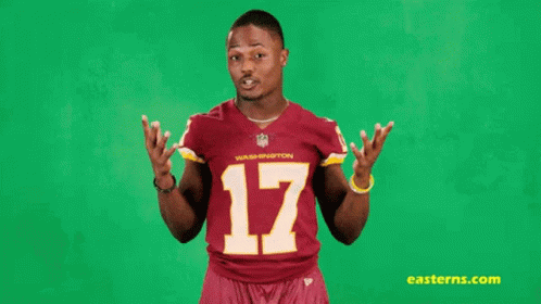Man in Washington Redskins Jersey Number 17