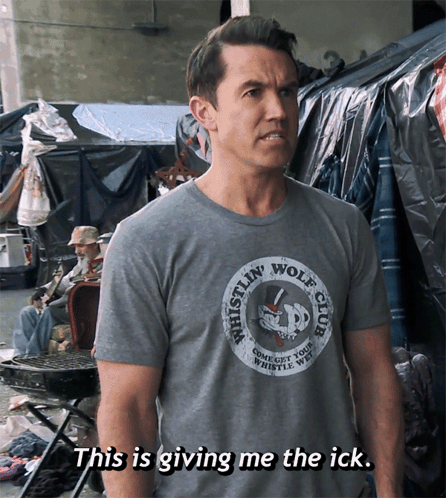 Man In Whistlin Wolf Club Shirt GIF