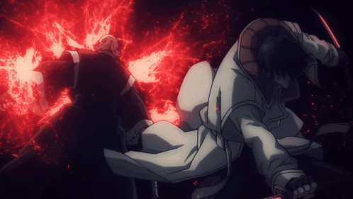 Man in White Coat Attacked by Man in Black Coat